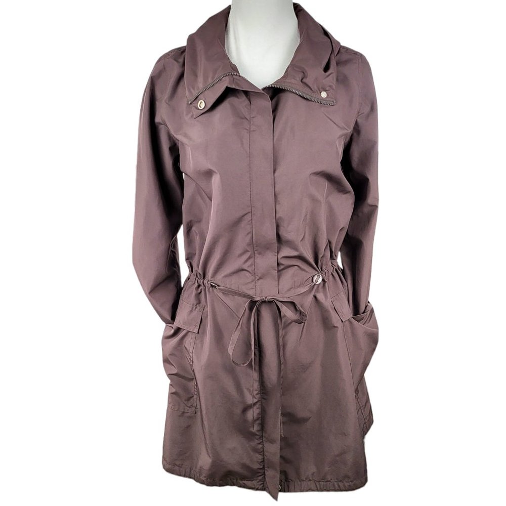 Eileen Fisher Chocolate Brown Lightweight Anorak Windbreaker - Women's S